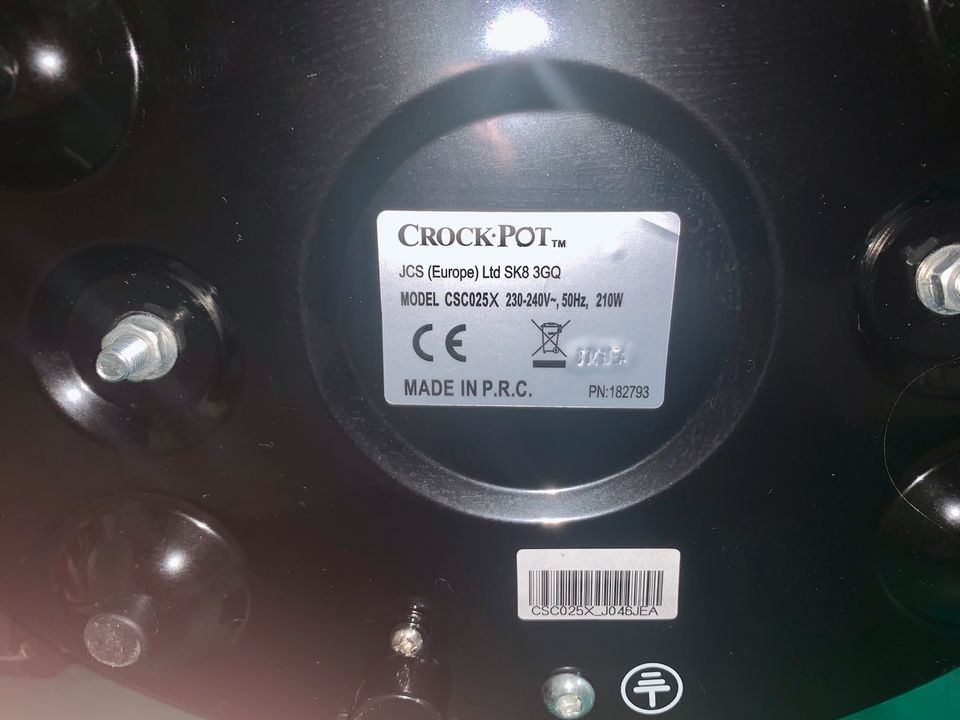 Slowcooker, Schongarer CrockPot CSC025X & "Langsam kocht besser" in Neu-Bamberg