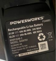 24V Akku 4Ah und 48V Akku 2Ah Powerworks P2448B2 Li-ion Batterie Dortmund - Aplerbeck Vorschau
