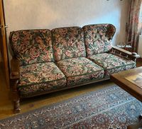 3-teilige Couchgarnitur / Holz Sessel-Sofa Set Saarland - Losheim am See Vorschau