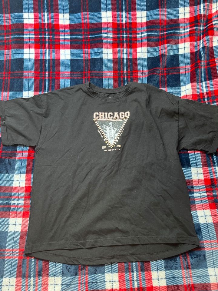 Vintage T-Shirt Manguun schwarz Chicago the Windy City in Alzenau