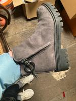 Schicke Schuhe Wildlederoptik dunkelgrau Dortmund - Innenstadt-Nord Vorschau