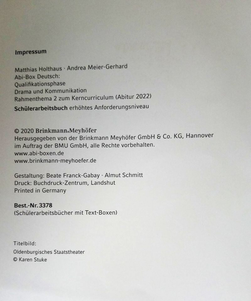 Schulbücher. Deutsch. Abitur. in Hannover