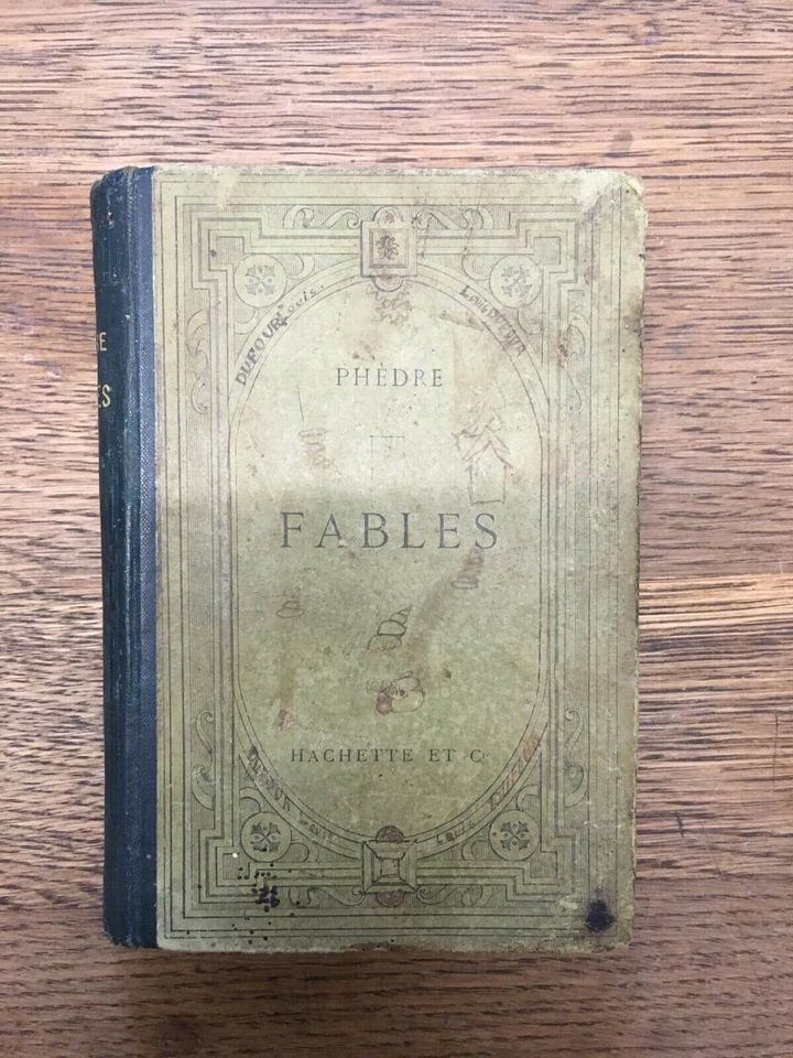 Bücher, antik v. 1876/ l’efant des bois / Fables in Kandel