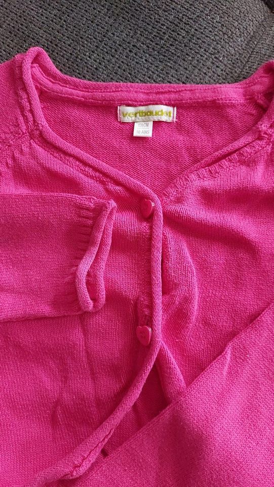 Kleid und Strickjacke von Verbaudet, pink, beides Grösse 138 in Hamburg