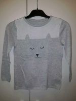 Dünner Pullover Katze grau weiß Tchibo TCM 110/116 TOP Brandenburg - Paulinenaue Vorschau