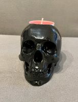 Totenkopf Schädel Teelicht Halter Gothic Schwarz Deko Skelet Baden-Württemberg - Bietigheim Vorschau