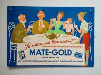 Mate Gold Tee Werbung Pappschild 1960er Werbeschild Pappe Kiel - Mitte Vorschau