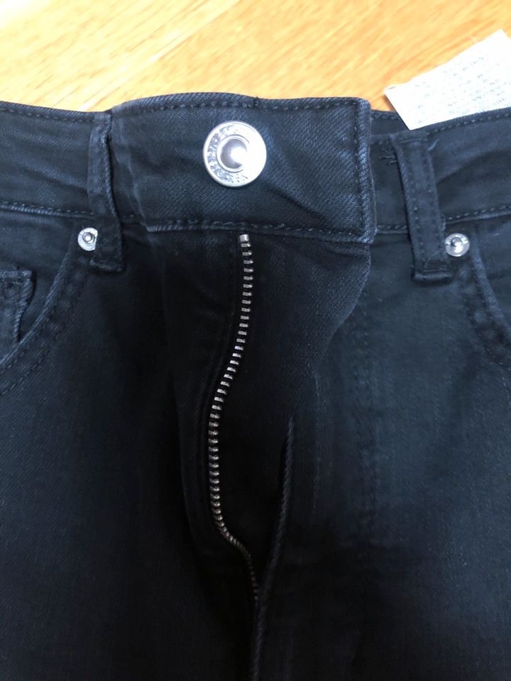 Jeans Bershka 36 schwarz super high skinny waist in Ismaning