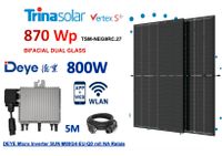 Balkonkraftwerk 870Wp, DEYE SUN-M80G4-EU-Q0 + 2x Trina Bifacial Baden-Württemberg - Aalen Vorschau