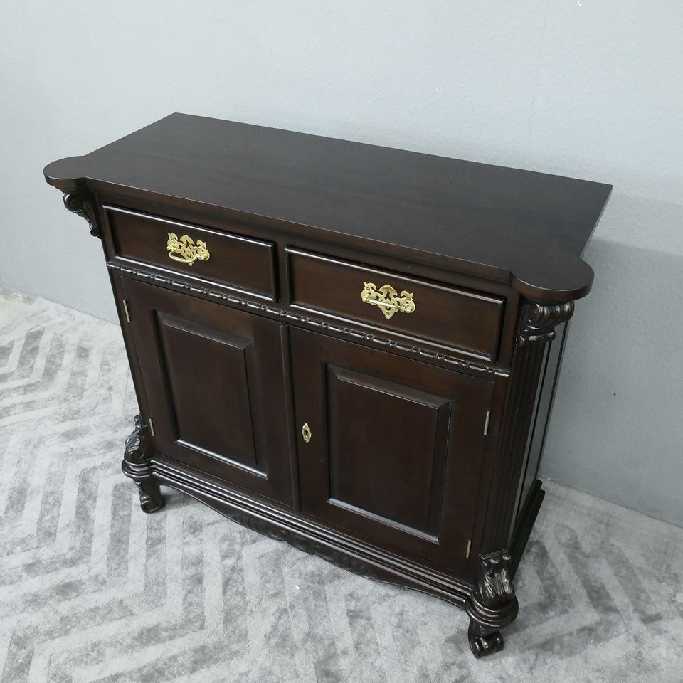 Schrank Buffet Kommode Sideboard massiv Mahagoni Farbe brown Waln in Beelitz