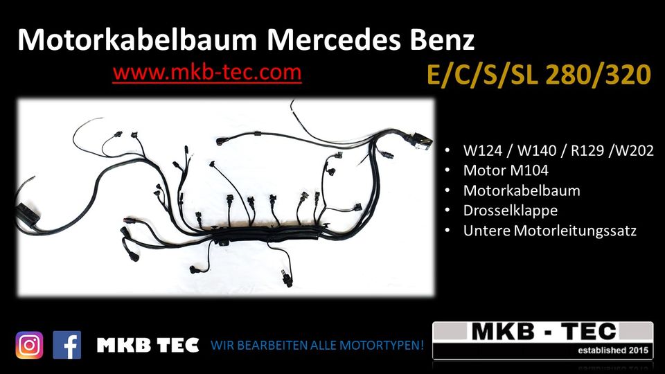 Mercedes M104 Motorkabelbaum Drosselklappe NEU in Fernwald