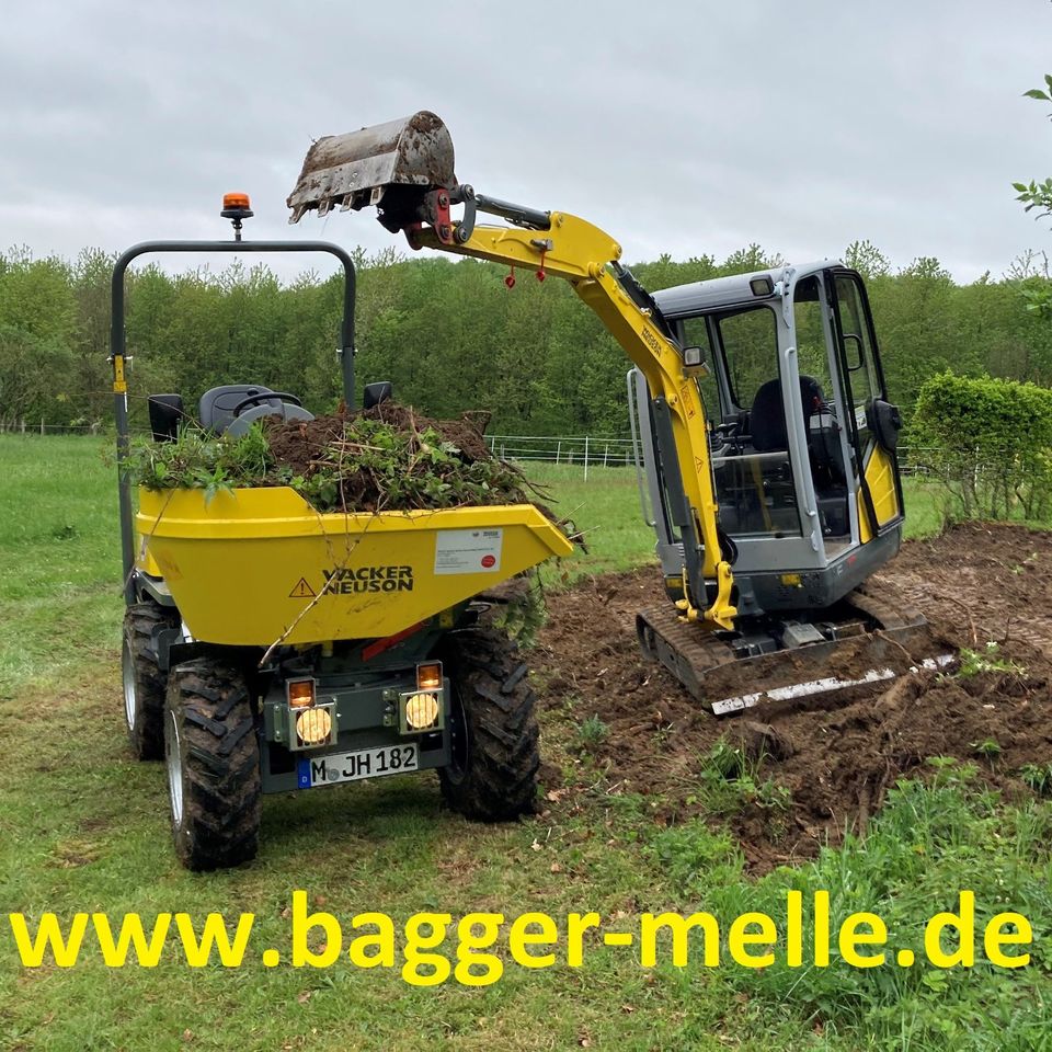 Bagger leihen 3 Tage Minibagger mieten am Wochenende Fr, Sa + So in Melle