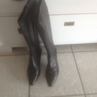 Schwarze  Damen Lederstiefel, extra weit, Weite  ist verstellbar. Hessen - Bad Soden-Salmünster Vorschau