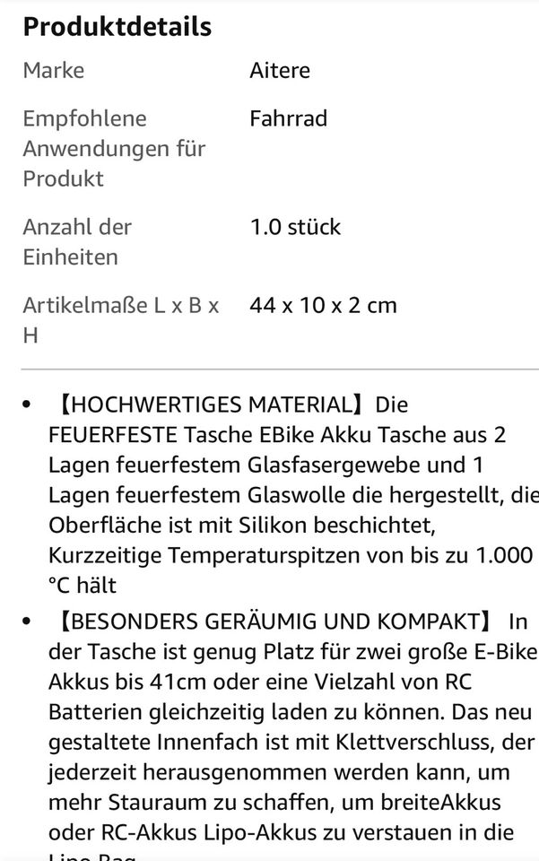 E-Bike Tasche für 2 Akkus in Tarp