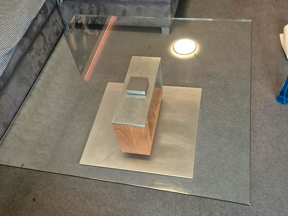 Glastisch couchtisch 100x100cm in Kreuztal