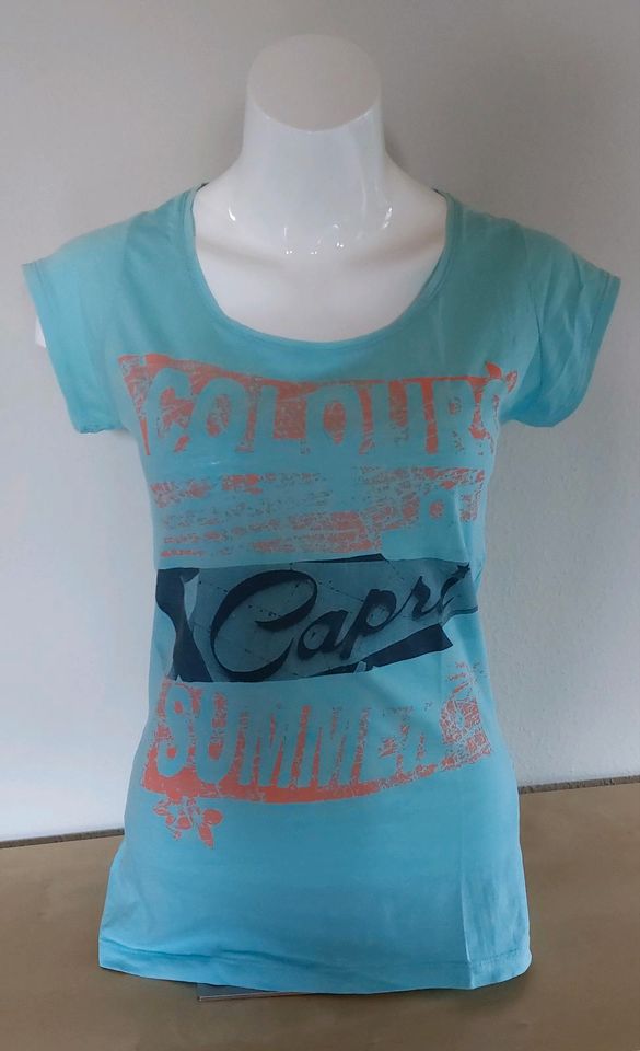 Türkises Shirt T-Shirt, mit Druck, Gr. S, Broadway, top Zustand in Bammental