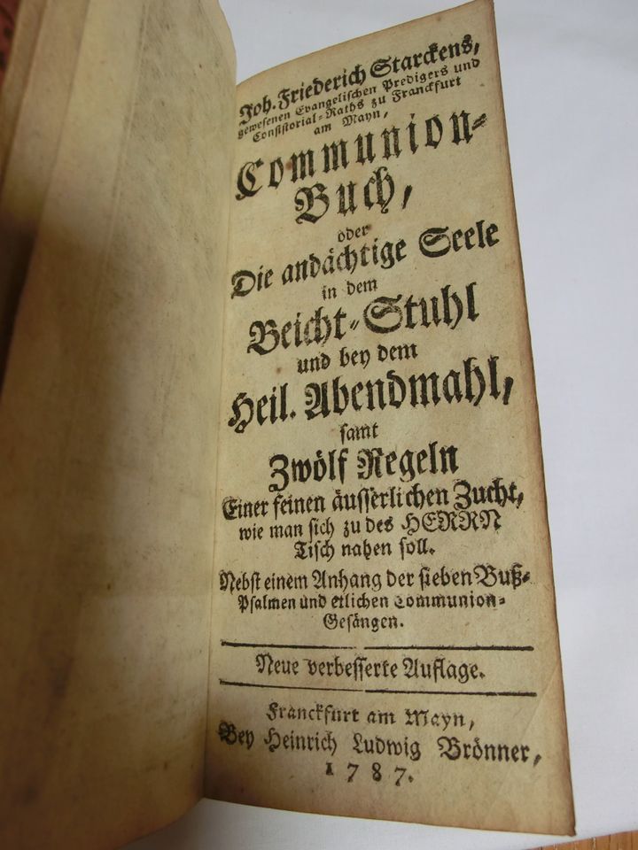 antikes Kommunionbuch von 1787 in Samerberg