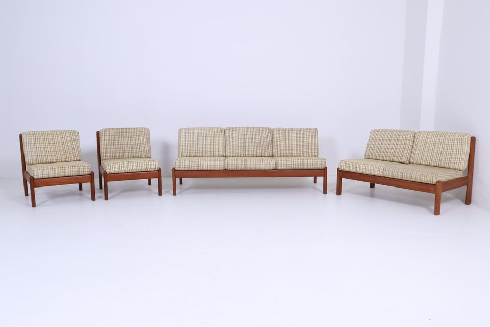 Teak Holz Sofa von Knoll Antimott  | Vintage Couchbett 60er Jahre Day Bed 3 sitzer Mid Century Tagesbett Retro Braun Beige 70er in Berlin