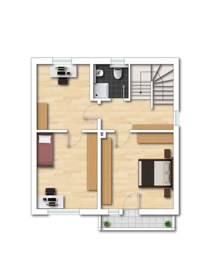 Kleine Doppelhaushälfte mit großer Terrasse, Garage & Stellplatz auf ca. 507 m² großem Grundstück in Mainz