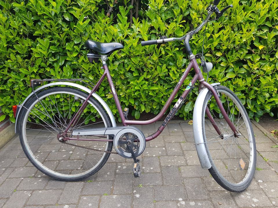Damen-Fahrrad 28 Zoll Damenrad fahrbereit lila-rot 3-Gang in Kiel