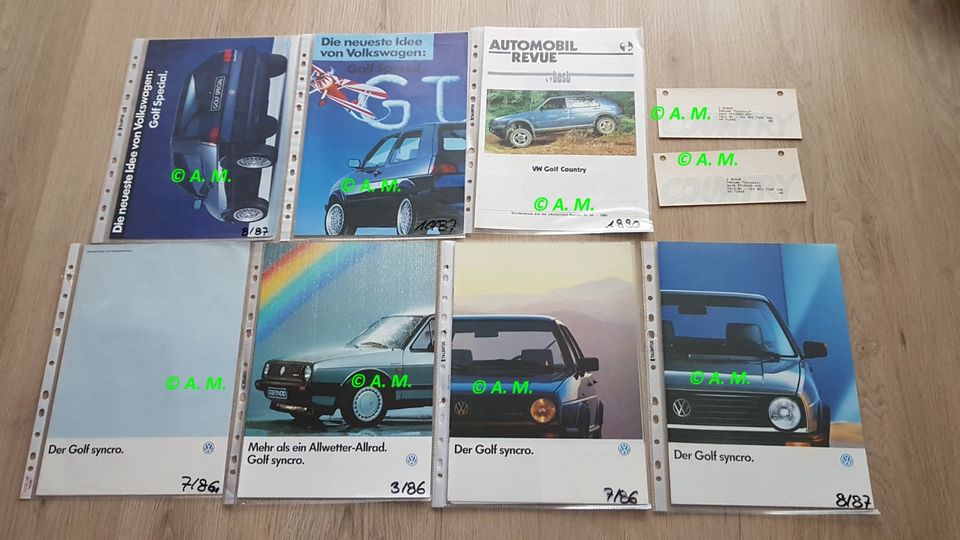 VW Golf 2 MK2 GT Special Chrom Country Syncro Prospekt Katalog in Ennigerloh