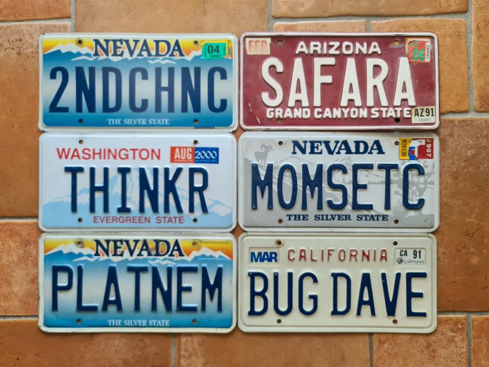 USA Kennzeichen Wörter Nummernschilder Nevada, Washington... in Straubing
