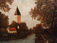 Bild Schloss, Öl ohne Rahmen, 40x60 Bayern - Augsburg Vorschau