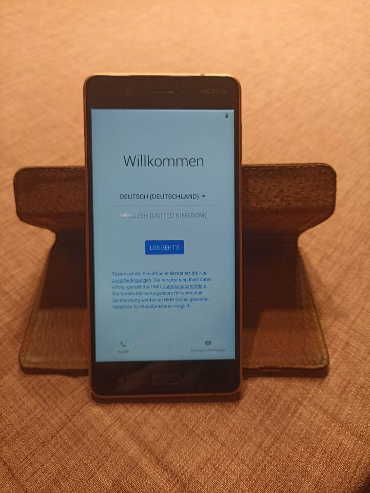 Edles Nokia 5 Nougat Metallgehäuse OVP neuwertig Echtledercase in Aachen