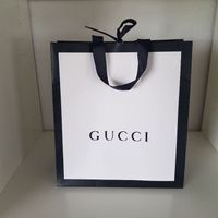 Original GUCCI Geschenktüte Papiertüte schwarz weiss 24,5x22x10 Hessen - Riedstadt Vorschau