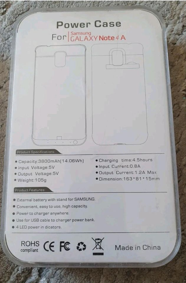 External Battery For Samsung Galaxy Note 4A Stückzahl:2 in Hanau