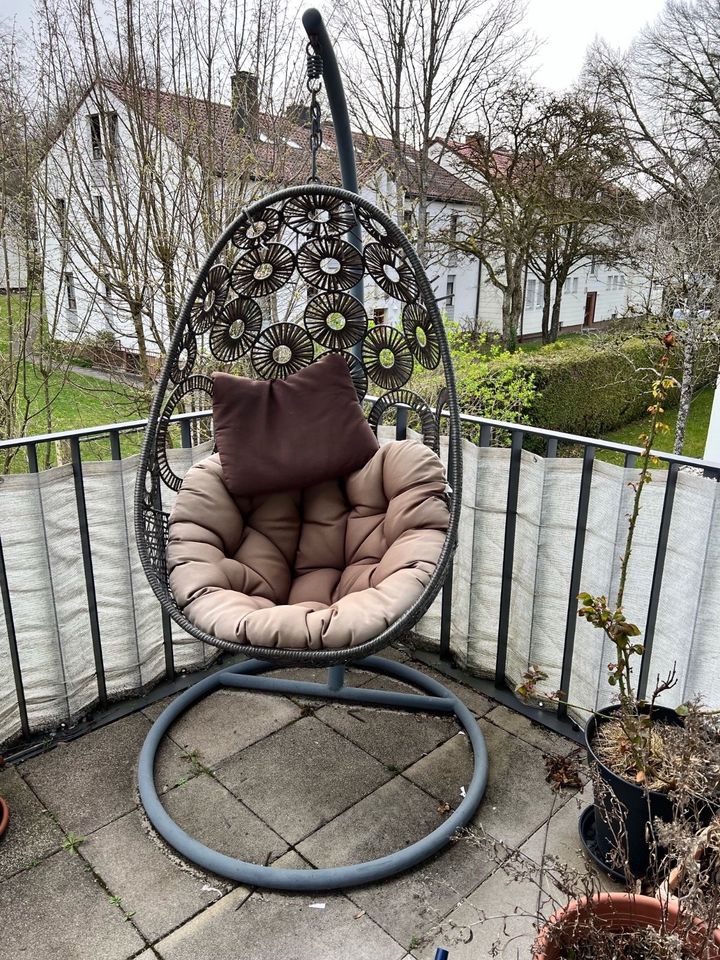 Terasse oder Balkon Hängersessel im Boho-Style, Braun in München