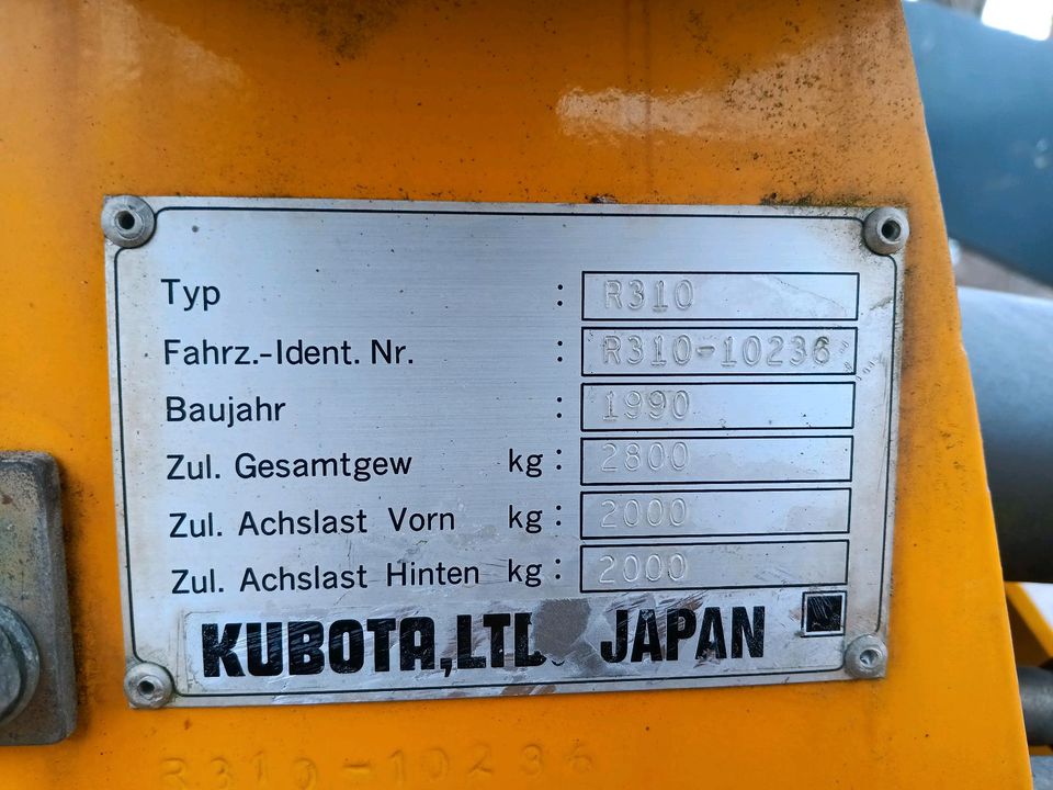 Kubota R310 Radlader Lader Hoflader kein Volvo Liebherr in Immenreuth