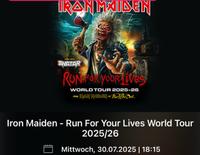 2xTickets Iron Maiden | Berlin | 30.07:25 | Sitzplatz Oberrang I3 Brandenburg - Glienicke/Nordbahn Vorschau