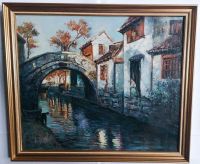 Gemälde Ölbild,  Impressionist  Kanal in Hoi-An Vietnam Neustadt - Alte Neustadt Vorschau