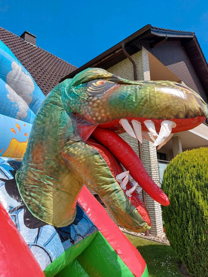 Hüpfburg Dino mieten, leihen, Dinosaurier, Rutsche in Preußisch Oldendorf