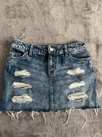 Blauer Minirock Jeansrock im Ripped-Look Nordrhein-Westfalen - Senden Vorschau