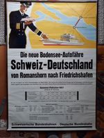 Plakat SBB Poster BSB Fähre Bodensee Romanshorn Friedrichshafen Nürnberg (Mittelfr) - Aussenstadt-Sued Vorschau