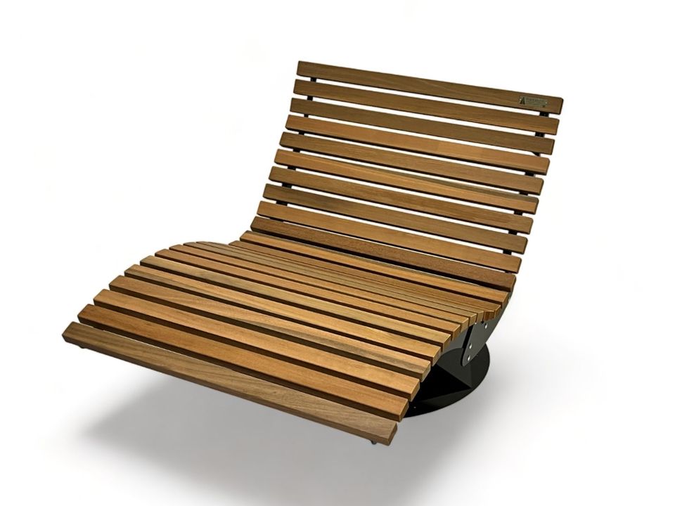 Waldsofa drehbar 1,45m / Sonnenliege / Wellenliege / Relaxliege / Liegebank Bangkirai Holz in Düsseldorf