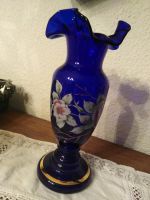 Nostalgie Glasvase Von Lady Flora blau mit Muster Sachsen - Oberschöna Vorschau