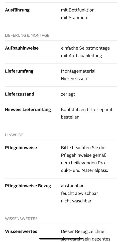 Sofagarnitur mit Schlaffunktion und Bettkasten in Sangerhausen