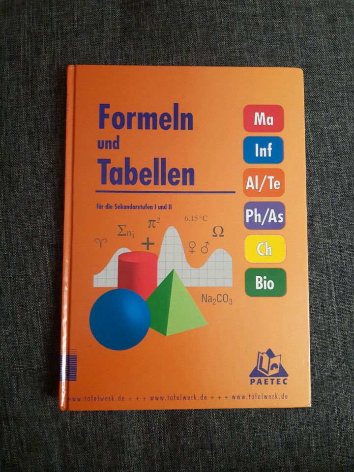 Formeln und Tabellen für Sekundarstufe I und II in Dresden