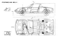 PORSCHE 914 technische Zeichnung Kunstdruck 100x70cm Poster €39* Niedersachsen - Gifhorn Vorschau