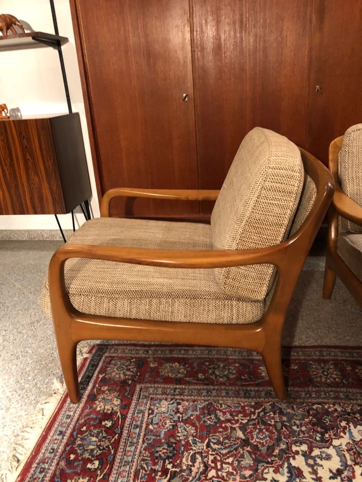 Mid Century easy chair Sessel Danish Design 1960 Cherry in Schorndorf