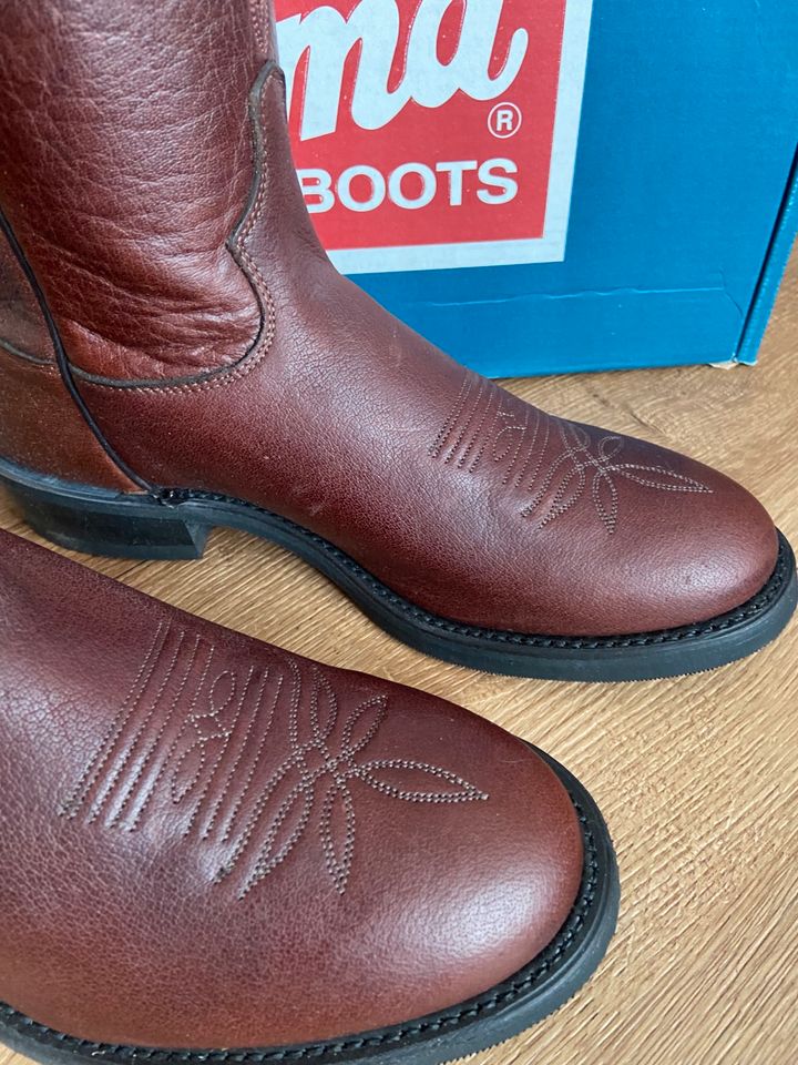 Tony Lama Stiefel Boots 8,5 Neu Original Karton Pferd Reiten USA in Steinau an der Straße