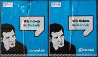 2 verschiedene große Plastiktüten Tragetaschen CONRAD mit Versand Hamburg-Nord - Hamburg Barmbek Vorschau