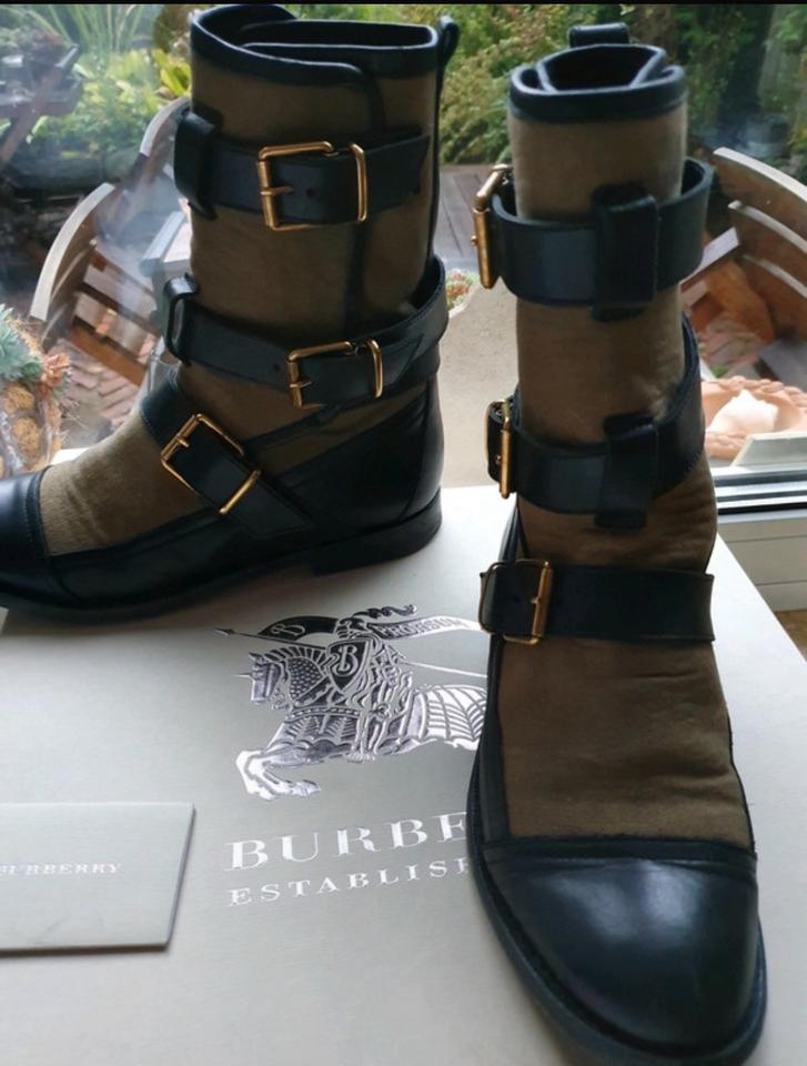 Burberry Strappy Butterfield Ancle Boot Canvas Leder 37/38 in Frankfurt am Main