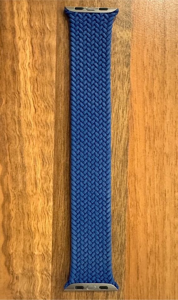 Original Apple Watch 45mm Atlantic Blue Braided Solo Loop Gr. 10 in Weinböhla