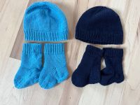 Baby Neugeborenen Set selbstgestrickt  Mütze und Socken Bayern - Muhr am See Vorschau