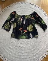 Only off shoulder Bluse Sommerbluse floral gemustert grün blau Bayern - Großostheim Vorschau