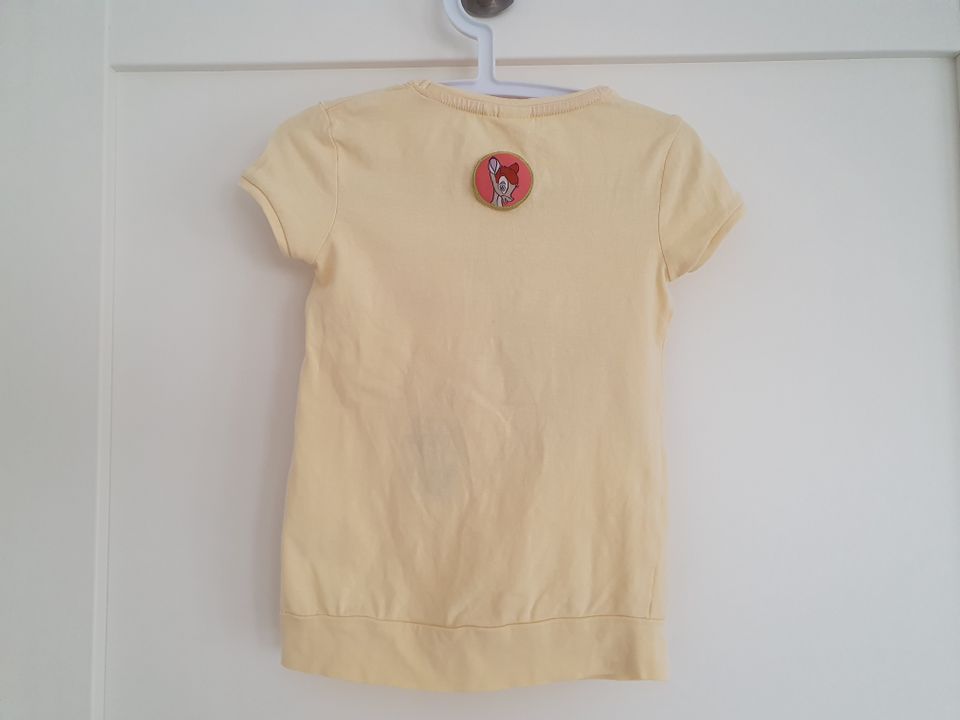 Shirt Mädchen Disney Gr. 98 - gelb mit Bambi Reh und Klopfer Hase in Rostock